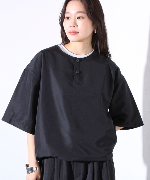 【TAION/タイオン】別注 ミリタリー Ripstop ヘンリーネック 半袖Tシャツ ユニセックス（Tシャツ/カットソー）｜TAION（タイオン）