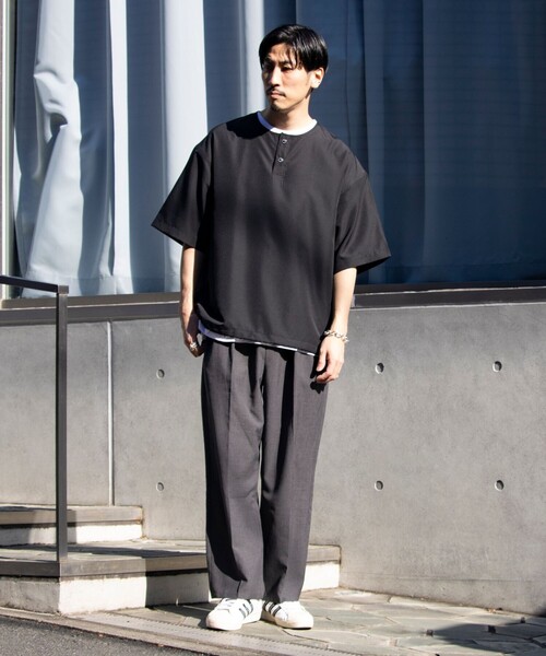 【TAION/タイオン】別注 ミリタリー Ripstop ヘンリーネック 半袖Tシャツ ユニセックス（Tシャツ/カットソー）｜TAION（タイオン）