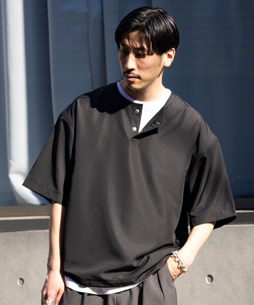 【TAION/タイオン】別注 ミリタリー Ripstop ヘンリーネック 半袖Tシャツ ユニセックス（Tシャツ/カットソー）｜TAION（タイオン）