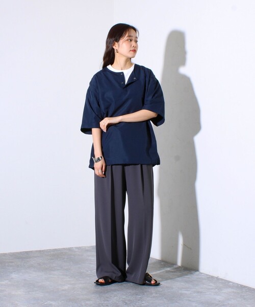 【TAION/タイオン】別注 ミリタリー Ripstop ヘンリーネック 半袖Tシャツ ユニセックス（Tシャツ/カットソー）｜TAION（タイオン）