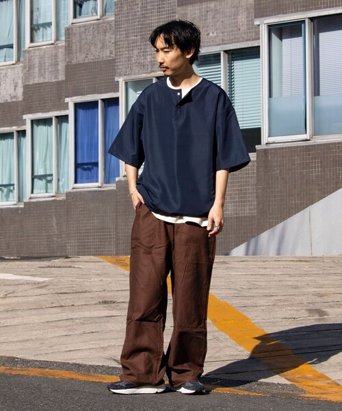 【TAION/タイオン】別注 ミリタリー Ripstop ヘンリーネック 半袖Tシャツ ユニセックス（Tシャツ/カットソー）｜TAION（タイオン）