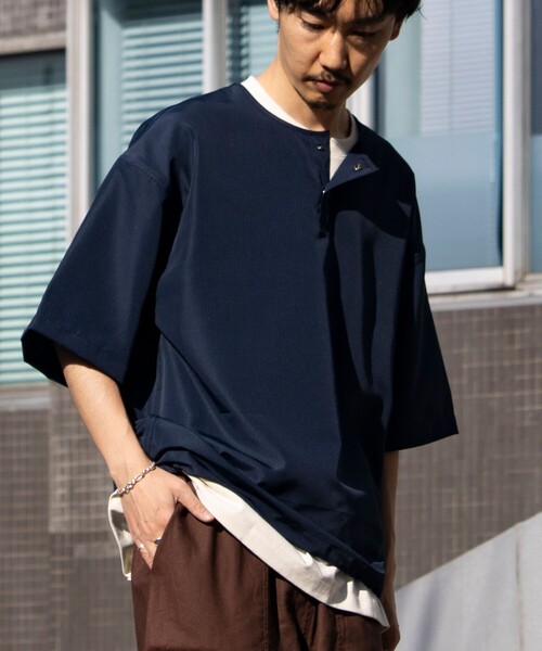 【TAION/タイオン】別注 ミリタリー Ripstop ヘンリーネック 半袖Tシャツ ユニセックス（Tシャツ/カットソー）｜TAION（タイオン）