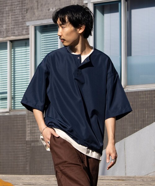 【TAION/タイオン】別注 ミリタリー Ripstop ヘンリーネック 半袖Tシャツ ユニセックス（Tシャツ/カットソー）｜TAION（タイオン）