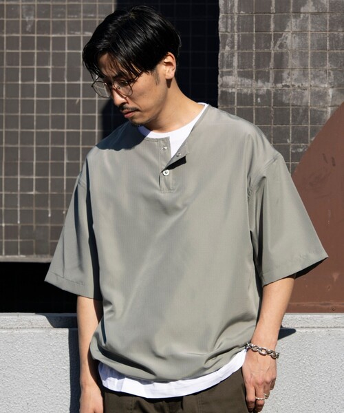 【TAION/タイオン】別注 ミリタリー Ripstop ヘンリーネック 半袖Tシャツ ユニセックス（Tシャツ/カットソー）｜TAION（タイオン）