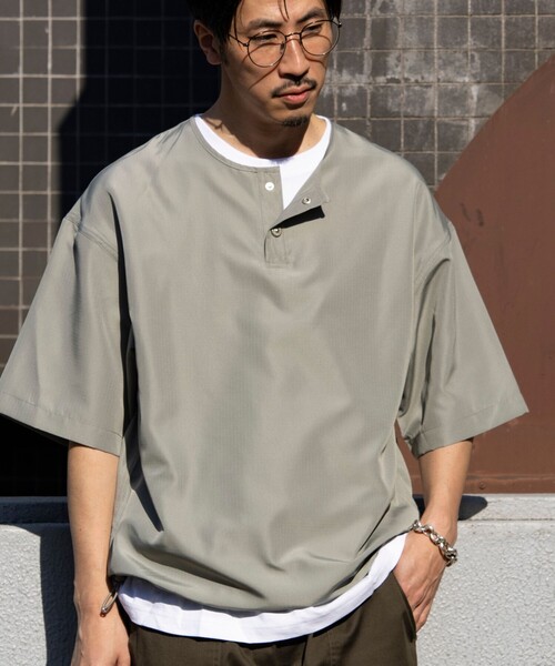 【TAION/タイオン】別注 ミリタリー Ripstop ヘンリーネック 半袖Tシャツ ユニセックス（Tシャツ/カットソー）｜TAION（タイオン）