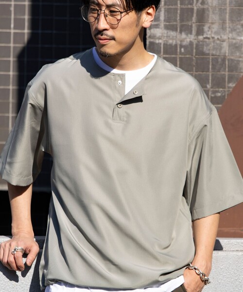 【TAION/タイオン】別注 ミリタリー Ripstop ヘンリーネック 半袖Tシャツ ユニセックス（Tシャツ/カットソー）｜TAION（タイオン）