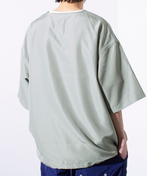 TAION（タイオン）の「【TAION/タイオン】別注 ミリタリー Ripstop ヘンリーネック 半袖Tシャツ ユニセックス（Tシャツ/カットソー・メンズ・セージグリーン/ブラック/ネイビー・XL/L/M）」の4枚目の写真