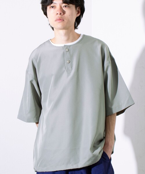 TAION（タイオン）の「【TAION/タイオン】別注 ミリタリー Ripstop ヘンリーネック 半袖Tシャツ ユニセックス（Tシャツ/カットソー・メンズ・セージグリーン/ブラック/ネイビー・XL/L/M）」の6枚目の写真
