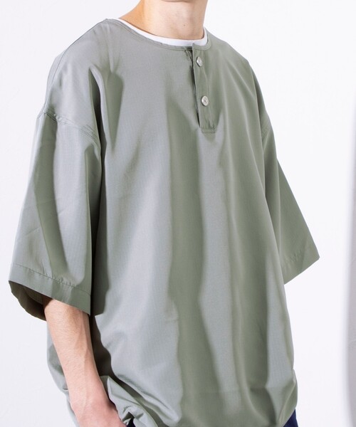 TAION（タイオン）の「【TAION/タイオン】別注 ミリタリー Ripstop ヘンリーネック 半袖Tシャツ ユニセックス（Tシャツ/カットソー・メンズ・セージグリーン/ブラック/ネイビー・XL/L/M）」の7枚目の写真