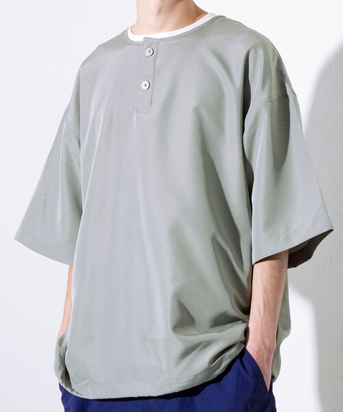 TAION（タイオン）の「【TAION/タイオン】別注 ミリタリー Ripstop ヘンリーネック 半袖Tシャツ ユニセックス（Tシャツ/カットソー・メンズ・セージグリーン/ブラック/ネイビー・XL/L/M）」の8枚目の写真
