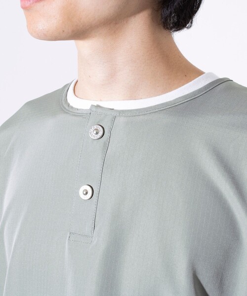 TAION（タイオン）の「【TAION/タイオン】別注 ミリタリー Ripstop ヘンリーネック 半袖Tシャツ ユニセックス（Tシャツ/カットソー・メンズ・セージグリーン/ブラック/ネイビー・XL/L/M）」の9枚目の写真