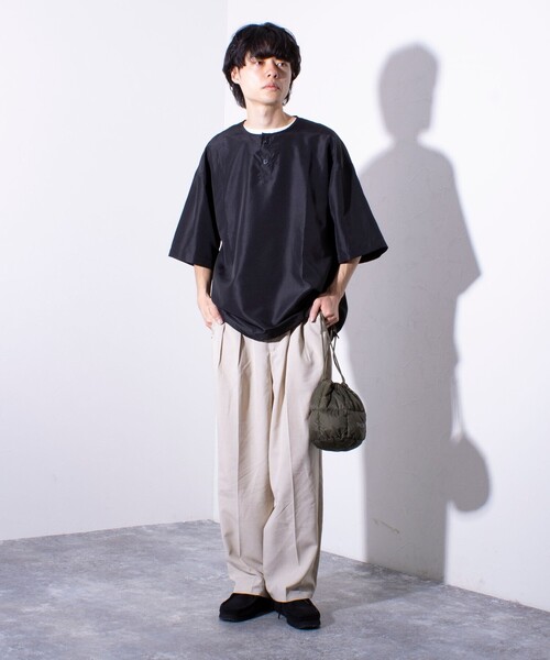 TAION（タイオン）の「【TAION/タイオン】別注 ミリタリー Ripstop ヘンリーネック 半袖Tシャツ ユニセックス（Tシャツ/カットソー・メンズ・セージグリーン/ブラック/ネイビー・XL/L/M）」の14枚目の写真
