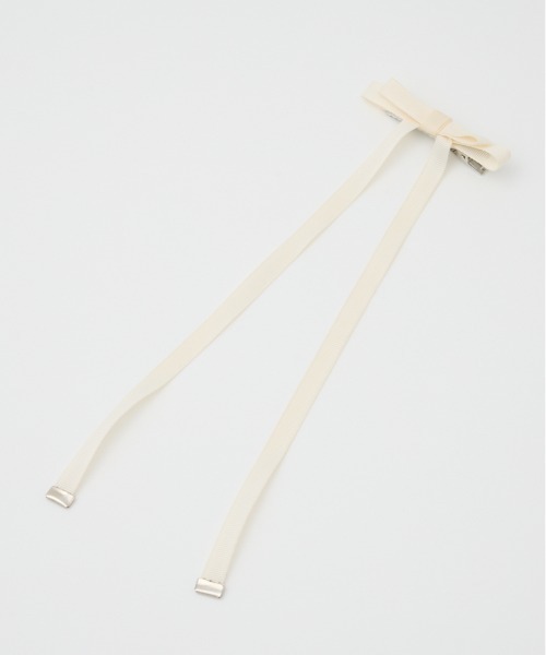 SLY（スライ）の「RIBBON HAIR PIN SET　リボン へアピン セット（ヘアピン・レディース・ブラック/オフホワイト・FREE）」の9枚目の写真