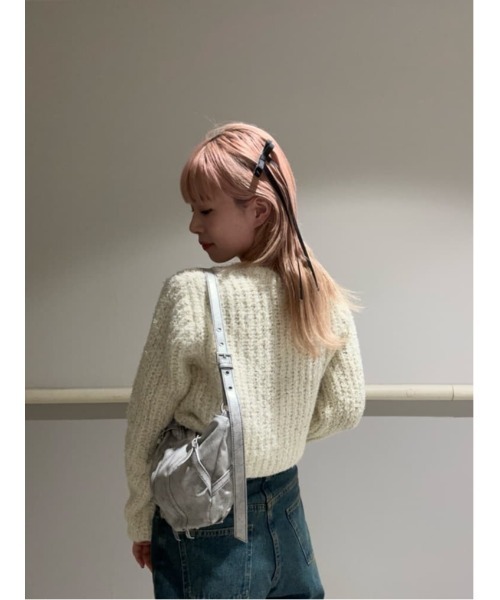 SLY（スライ）の「RIBBON HAIR PIN SET　リボン へアピン セット（ヘアピン・レディース・ブラック/オフホワイト・FREE）」の18枚目の写真