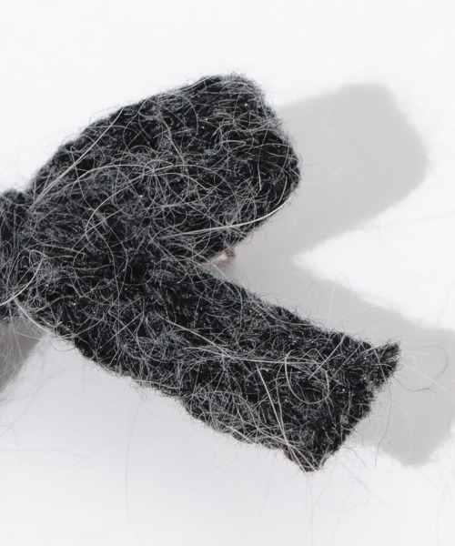 flower（フラワー）の「ニットリボンクリップ(2pc)（バレッタ/ヘアクリップ・レディース・アイボリー/グレー・FREE）」の5枚目の写真