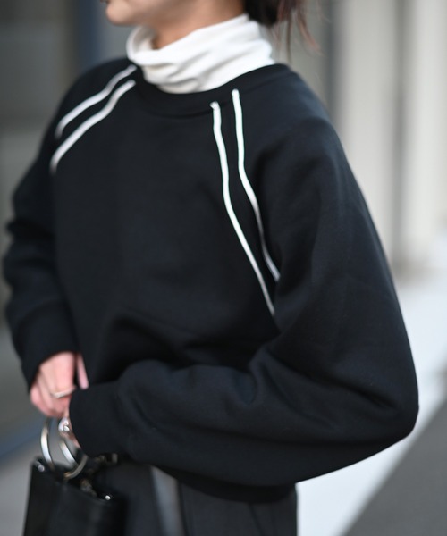 Marient（マリエント）の「ショルダーコードラインPO（スウェット・レディース・ブラウン/ブラック・FREE）」の2枚目の写真