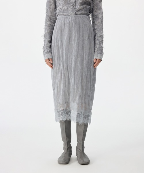 JNBY(ジェーエヌビーワイ)の「Shimmer Lace Knit Skirt / レースニットスカート(スカート・レディース・ブラック/グレー・40/38/36)」の16枚目の写真