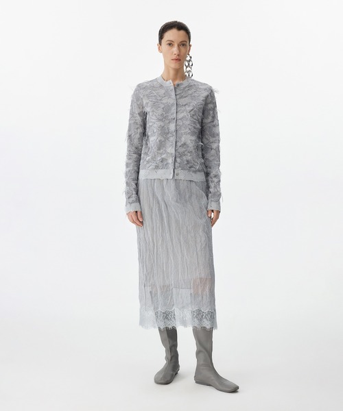 JNBY(ジェーエヌビーワイ)の「Shimmer Lace Knit Skirt / レースニットスカート(スカート・レディース・ブラック/グレー・40/38/36)」の20枚目の写真