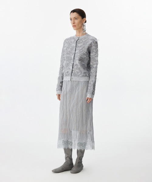 JNBY(ジェーエヌビーワイ)の「Shimmer Lace Knit Skirt / レースニットスカート(スカート・レディース・ブラック/グレー・40/38/36)」の21枚目の写真