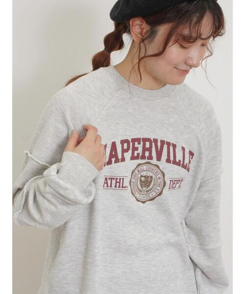 Samansa Mos2（サマンサ モスモス）の「切替プリントスウェット（Tシャツ/カットソー・レディース・ブルー/グリーン/チャコールグレー/グレー・F）」の7枚目の写真