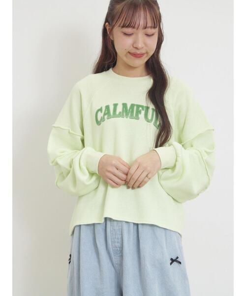 Samansa Mos2（サマンサ モスモス）の「切替プリントスウェット（Tシャツ/カットソー・レディース・ブルー/グリーン/チャコールグレー/グレー・F）」の22枚目の写真