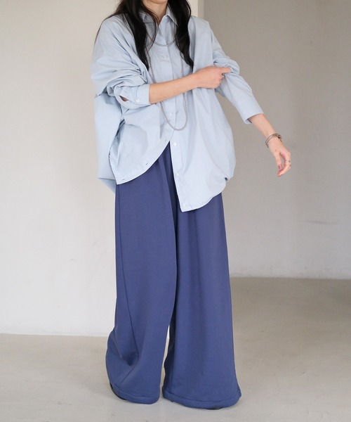 AKTE（アクテ）の「ボリュームスウェットパンツ（スウェットパンツ・レディース・ネイビー/オフホワイト・1/2）」の15枚目の写真