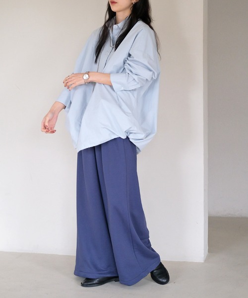 AKTE（アクテ）の「ボリュームスウェットパンツ（スウェットパンツ・レディース・ネイビー/オフホワイト・1/2）」の17枚目の写真