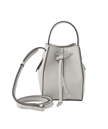 【本革】LORISTELLAレザー ショルダーバッグ/ハンドバッグ/グレー LORISTELLAレザー ショルダーバッグ/ハンドバッグ/グレー