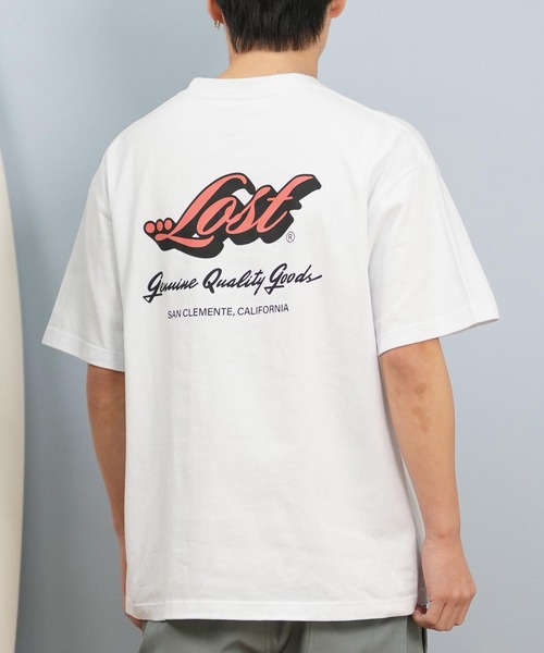 lost(ロスト)の「lost/ロスト 半袖Tシャツ/半袖Tee ヘビーウェイト バックプリント ユニセックス L25S-2105(Tシャツ/カットソー・メンズ・グレイッシュベージュ/ホワイト・XL/L/M)」の2枚目の写真