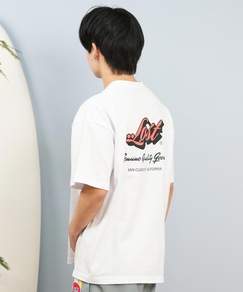 lost(ロスト)の「lost/ロスト 半袖Tシャツ/半袖Tee ヘビーウェイト バックプリント ユニセックス L25S-2105(Tシャツ/カットソー・メンズ・グレイッシュベージュ/ホワイト・XL/L/M)」の4枚目の写真