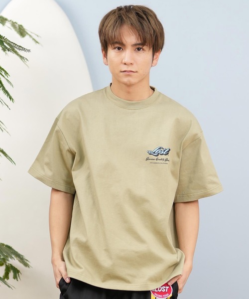 lost(ロスト)の「lost/ロスト 半袖Tシャツ/半袖Tee ヘビーウェイト バックプリント ユニセックス L25S-2105(Tシャツ/カットソー・メンズ・グレイッシュベージュ/ホワイト・XL/L/M)」の9枚目の写真