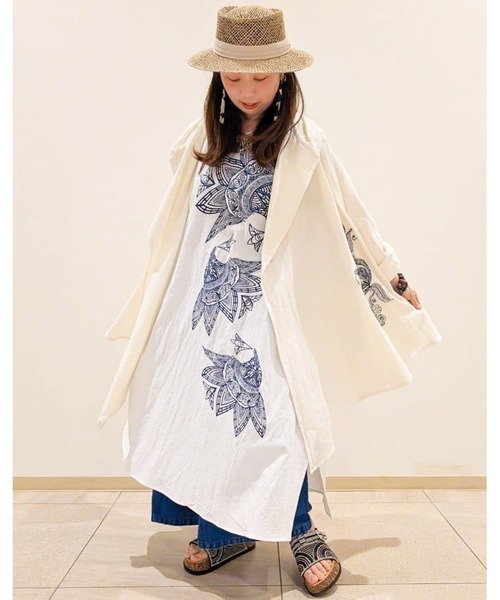 チャイハネ(チャイハネ)の「【チャイハネ】メンヘンディ刺繍MEN'Sカーディガン(カーディガン/ボレロ・メンズ・ベージュ/ホワイト/ブラック・FREE)」の15枚目の写真