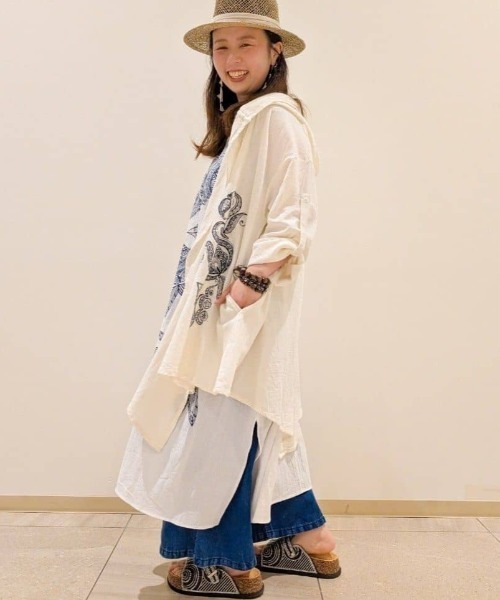 チャイハネ(チャイハネ)の「【チャイハネ】メンヘンディ刺繍MEN'Sカーディガン(カーディガン/ボレロ・メンズ・ベージュ/ホワイト/ブラック・FREE)」の16枚目の写真
