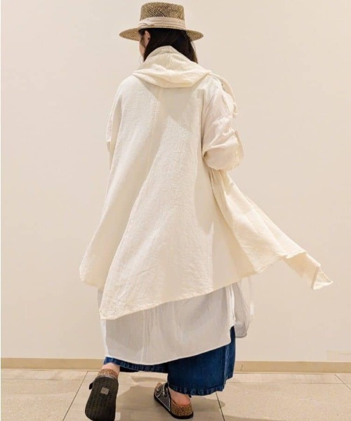 チャイハネ(チャイハネ)の「【チャイハネ】メンヘンディ刺繍MEN'Sカーディガン(カーディガン/ボレロ・メンズ・ベージュ/ホワイト/ブラック・FREE)」の5枚目の写真