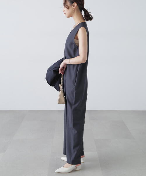 FREE'S MART（フリーズマート）の「◆［MFM］リネンライクオールインワン（つなぎ/オールインワン・レディース・ネイビー/ベージュ/グレー・FREE）」の11枚目の写真