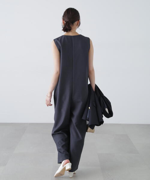 FREE'S MART（フリーズマート）の「◆［MFM］リネンライクオールインワン（つなぎ/オールインワン・レディース・ネイビー/ベージュ/グレー・FREE）」の13枚目の写真