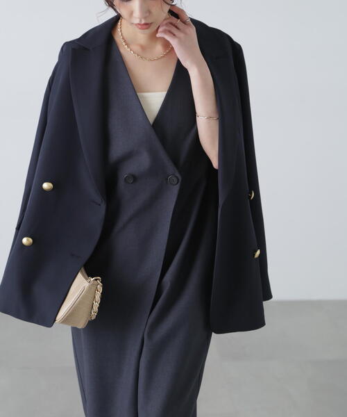 FREE'S MART（フリーズマート）の「◆［MFM］リネンライクオールインワン（つなぎ/オールインワン・レディース・ネイビー/ベージュ/グレー・FREE）」の14枚目の写真