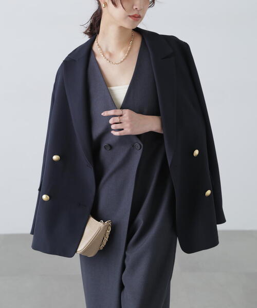 FREE'S MART（フリーズマート）の「◆［MFM］リネンライクオールインワン（つなぎ/オールインワン・レディース・ネイビー/ベージュ/グレー・FREE）」の15枚目の写真