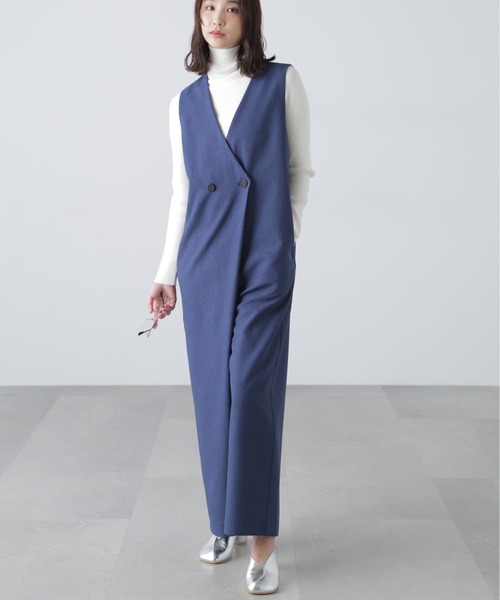 FREE'S MART（フリーズマート）の「◆［MFM］リネンライクオールインワン（つなぎ/オールインワン・レディース・ネイビー/ベージュ/グレー・FREE）」の3枚目の写真