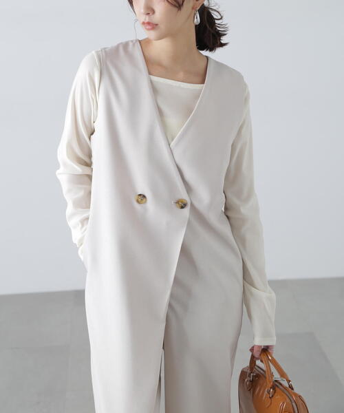 FREE'S MART（フリーズマート）の「◆［MFM］リネンライクオールインワン（つなぎ/オールインワン・レディース・ネイビー/ベージュ/グレー・FREE）」の5枚目の写真