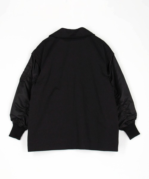 NICOLE white（ニコルホワイト）の「MA-1ハーフコート（その他アウター・レディース・カーキ/ブラック・FREE）」の5枚目の写真