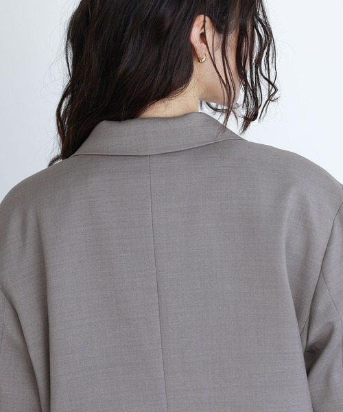 somari imagination(ソマリ イマジネーション)の「『フェイクパール付きテーラードジャケット』(テーラードジャケット・レディース・グレー/ブラック・2/1)」の7枚目の写真