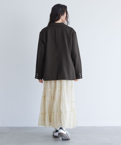 somari imagination(ソマリ イマジネーション)の「『フェイクパール付きテーラードジャケット』(テーラードジャケット・レディース・グレー/ブラック・2/1)」の18枚目の写真