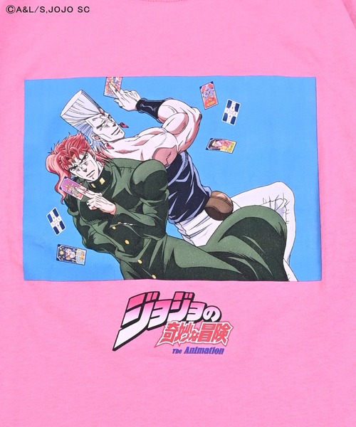 ジョジョの奇妙な冒険（ジョジョノキミョウナボウケン）の「【ジョジョの奇妙な冒険】別注Tシャツ/おとな（Tシャツ/カットソー・レディース・チャコール/ピンク/ブラック・160cm/180cm）」の15枚目の写真