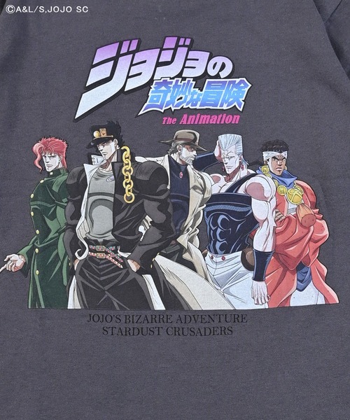 ジョジョの奇妙な冒険（ジョジョノキミョウナボウケン）の「【ジョジョの奇妙な冒険】別注Tシャツ/おとな（Tシャツ/カットソー・レディース・チャコール/ピンク/ブラック・160cm/180cm）」の13枚目の写真