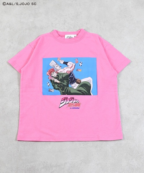 ジョジョの奇妙な冒険（ジョジョノキミョウナボウケン）の「【ジョジョの奇妙な冒険】別注Tシャツ/おとな（Tシャツ/カットソー・レディース・チャコール/ピンク/ブラック・160cm/180cm）」の19枚目の写真