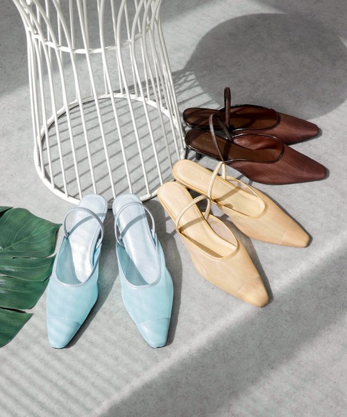 Three Four Time（ｽﾘｰﾌｫｰﾀｲﾑ）の「【Casselini】Sheer mules（サンダル・レディース・ブルー/ベージュ/ブラウン・24㎝/23.5㎝）」の4枚目の写真
