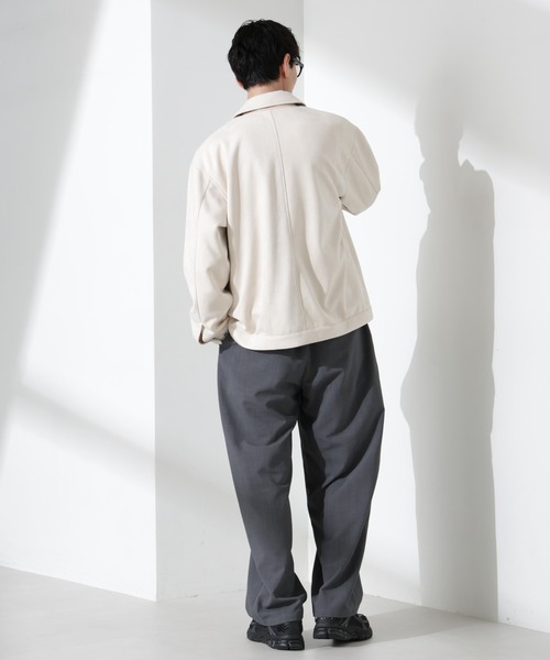 NANO universe（ナノユニバース）の「フェイクスエードシャツブルゾン（ブルゾン・メンズ・ネイビー/キャメル/アイボリー・L/M/S）」の10枚目の写真