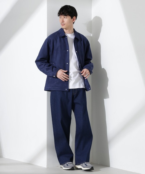 NANO universe（ナノユニバース）の「フェイクスエードシャツブルゾン（ブルゾン・メンズ・ネイビー/キャメル/アイボリー・L/M/S）」の16枚目の写真