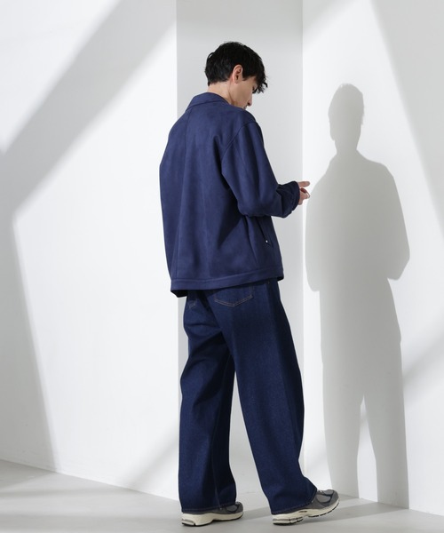 NANO universe（ナノユニバース）の「フェイクスエードシャツブルゾン（ブルゾン・メンズ・ネイビー/キャメル/アイボリー・L/M/S）」の19枚目の写真